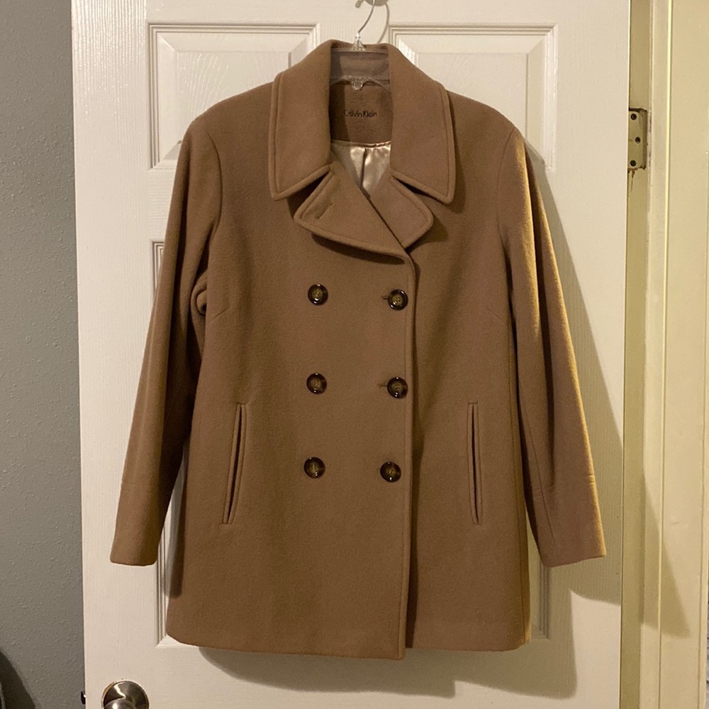 Women’s tan Calvin Klein Peacoat size OX